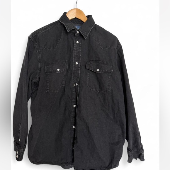 Ralph Lauren Black Jean Jacket - Picture 2 of 5